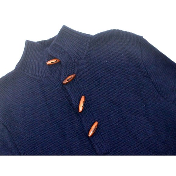 POLO RALPH LAUREN Men's 100% Wool Shawl Collar‎ Sweater SIZE LARGE Wooden Toggle - Picture 2 of 5
